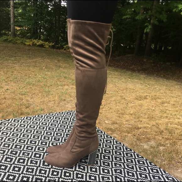 guess over the knee boots suede